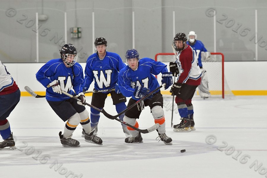 Wheaton College Men\'s Ice Hockey vs Middlesex Community College. - Photo By: KEITH NORDSTROM